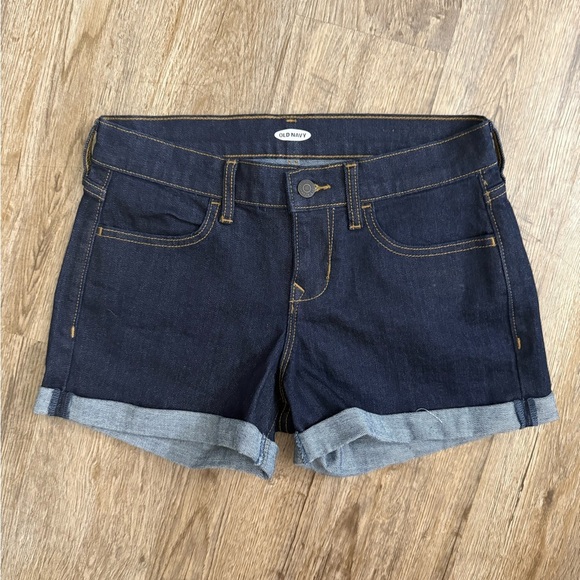 Old Navy • Dark Wash Cuffed Denim Shorts - Picture 1 of 9